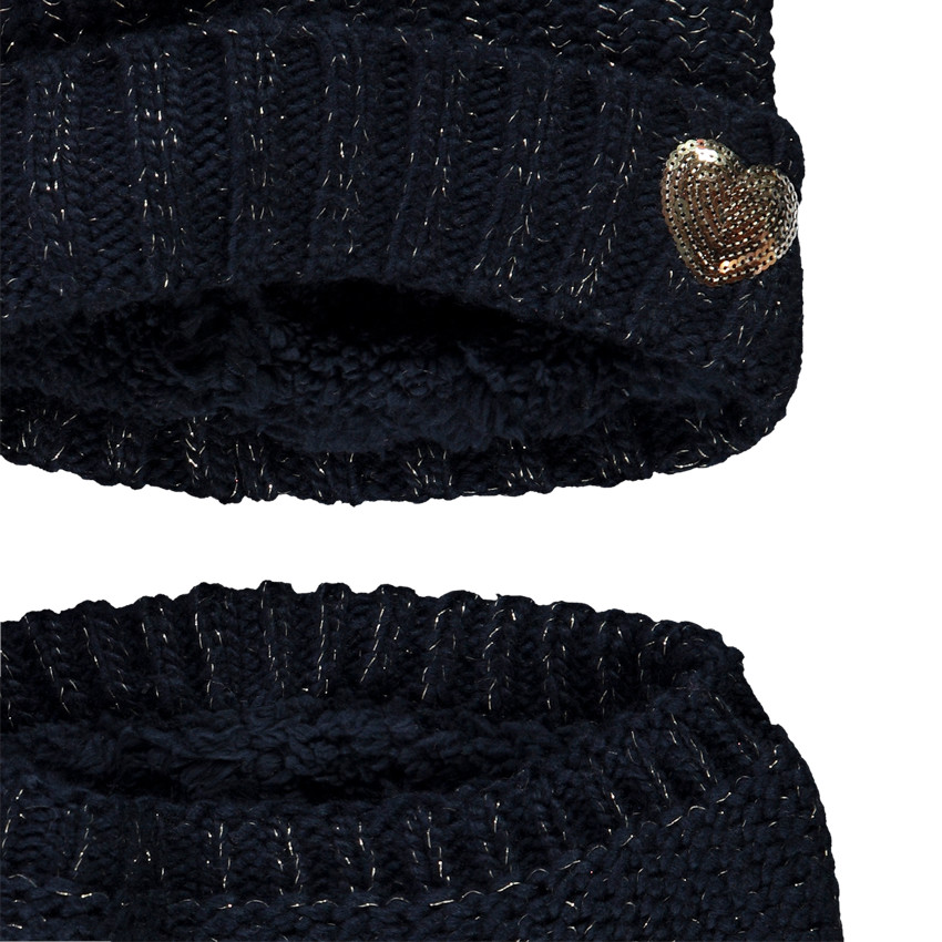 Ensemble bonnet et snood en tricot pour enfant fille 