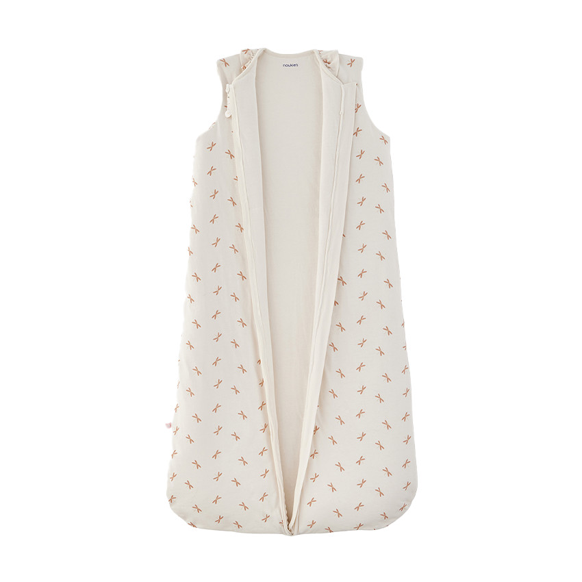 Gigoteuse sans manches en jersey 100 cm Libellules écru 