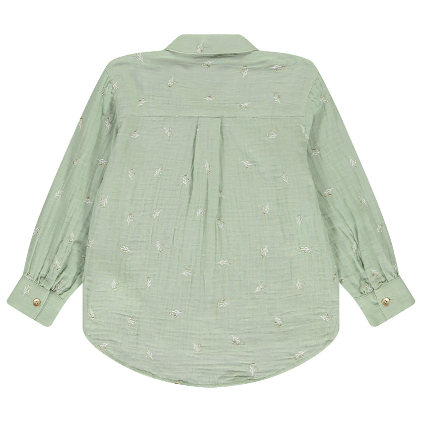 Chemise manches longues imprimé fantaisie pour fille 