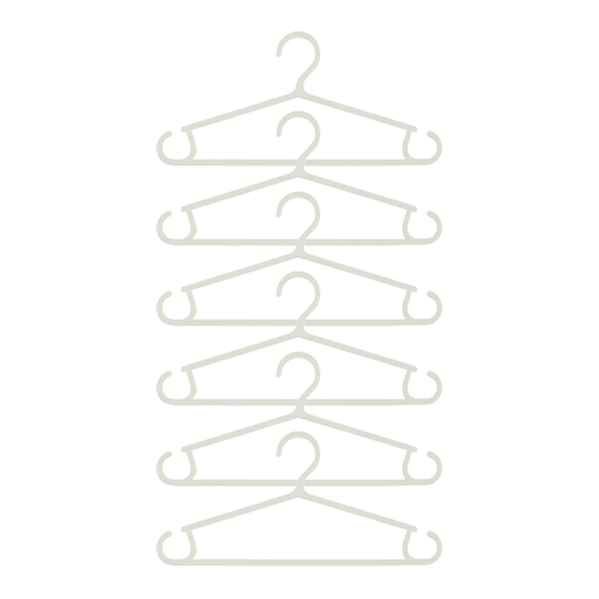Lot de 6 cintres pour bébé - Blanc 