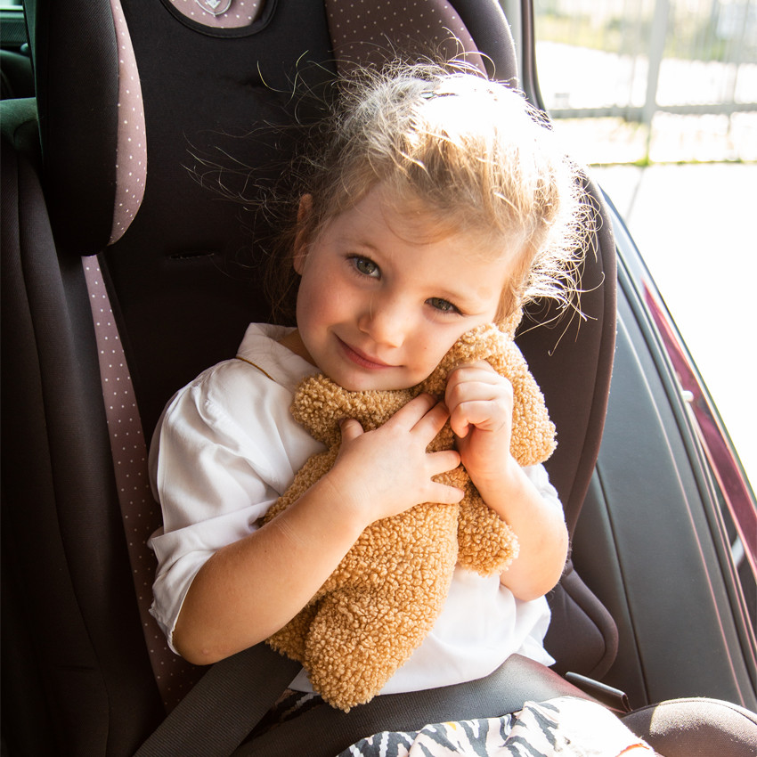 Protège-ceinture de sécurité Teddy Brun 