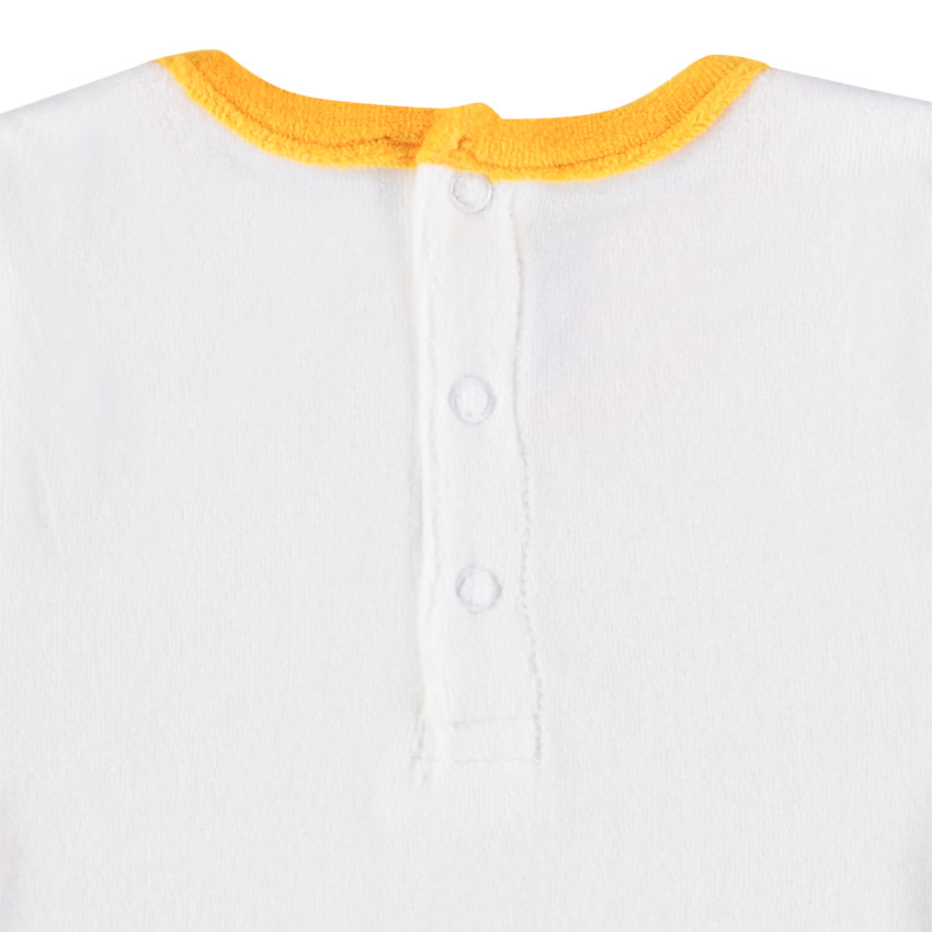 Pyjama en velours volanté motif lune  