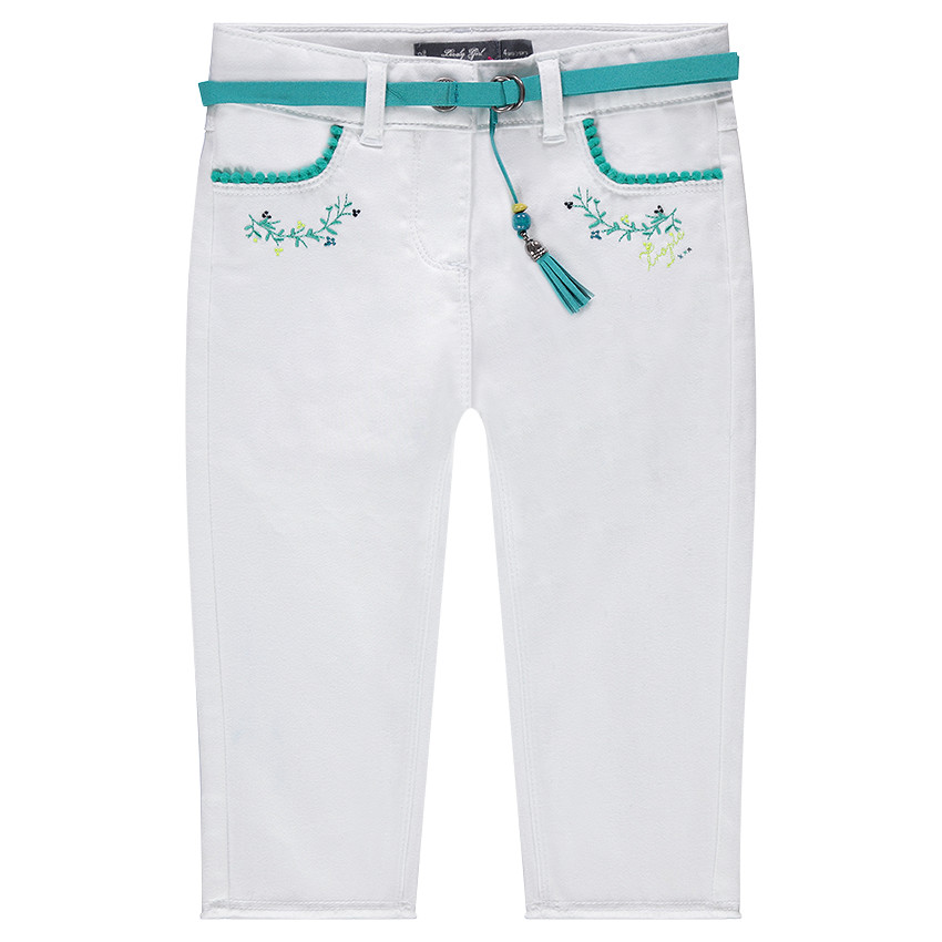 Corsaire en satin de coton avec ceinture amovible 