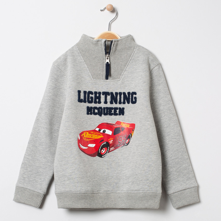 Sweat en molleton zippé avec print Cars 