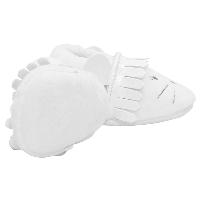 Babies en sherpa avec empiècement à franges et détails brodés 