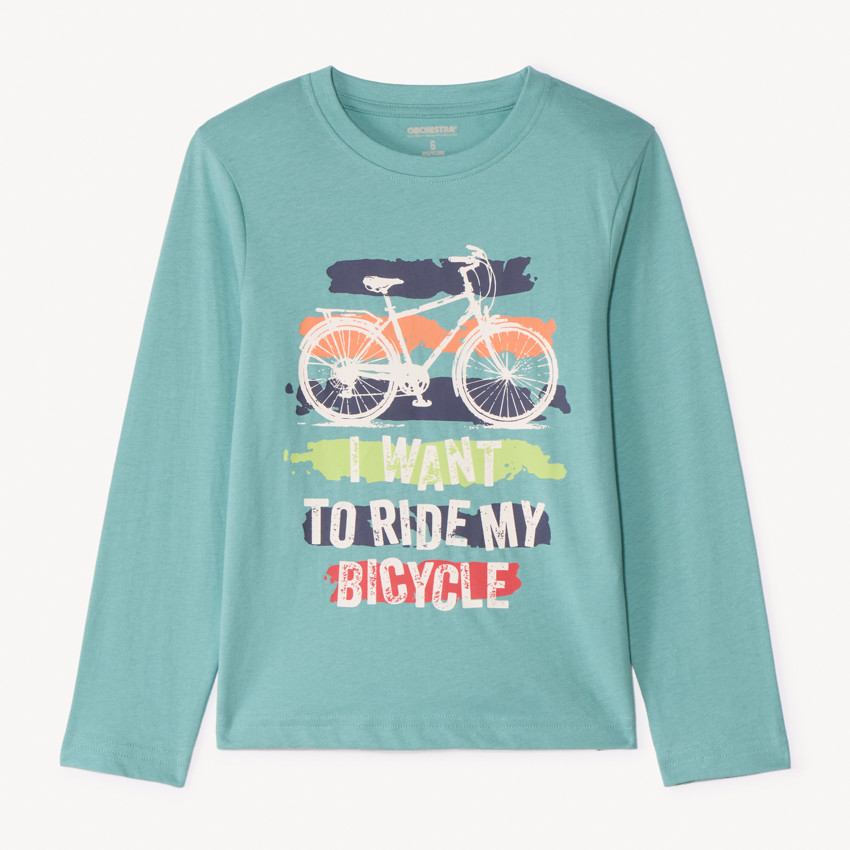 T-shirt manches longues printé pour garçon 