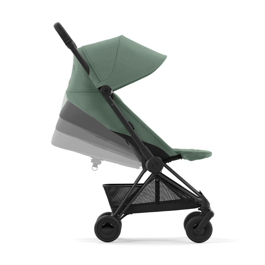 Poussette ultra-compacte Coya matt black/leaf green 