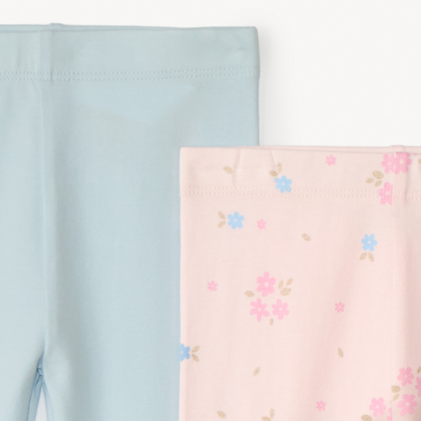 Lot de 2 caleçons uni et imprimé pour bébé fille 