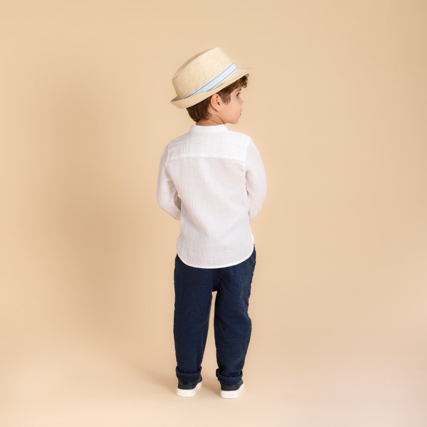 Chemise manches longues en double gaze pour bébé garçon 