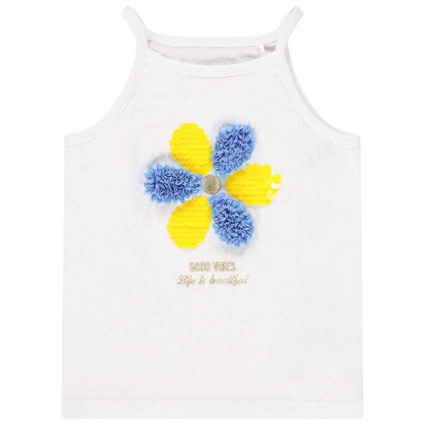 Débardeur fantaisie en jersey pour fille 