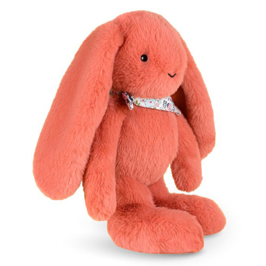 Peluche Lapin Fleurette 35cm Terracotta 