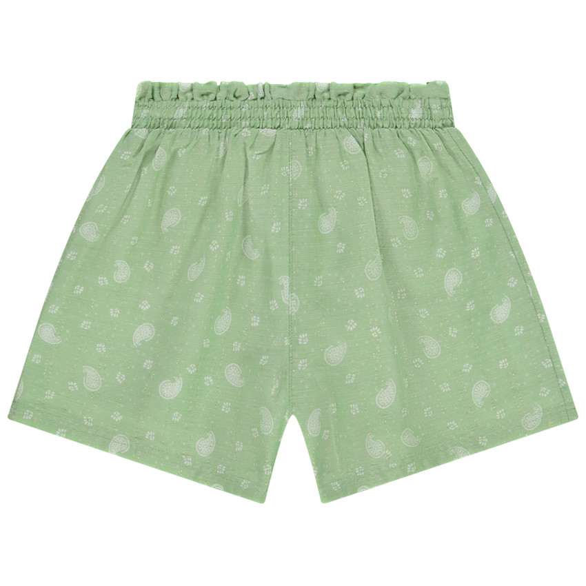 Short ample brillant imprimé cachemire fille
