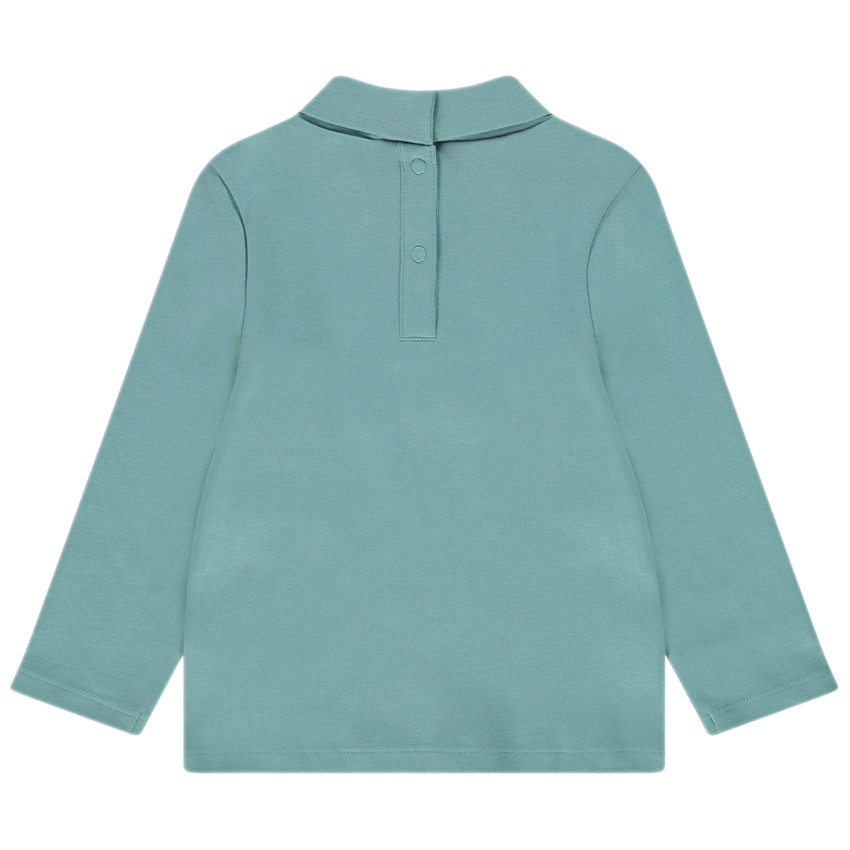 Sous-pull col cheminée en coton print renard pour bébé garçon 