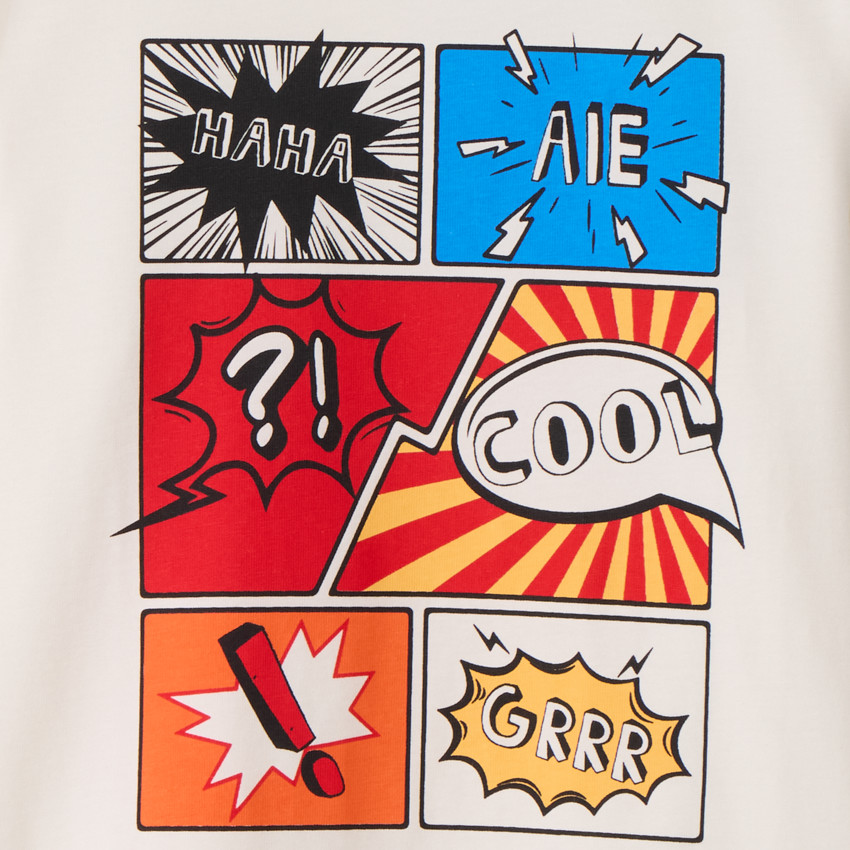 T-shirt manches longues print fantaisie pour garçon 