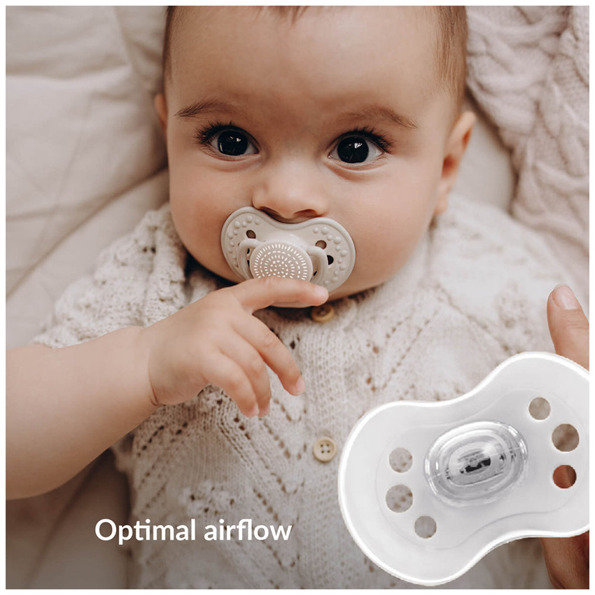 Sucette Dynamic Silicone 0-3m Light Grey/Dark Grey 