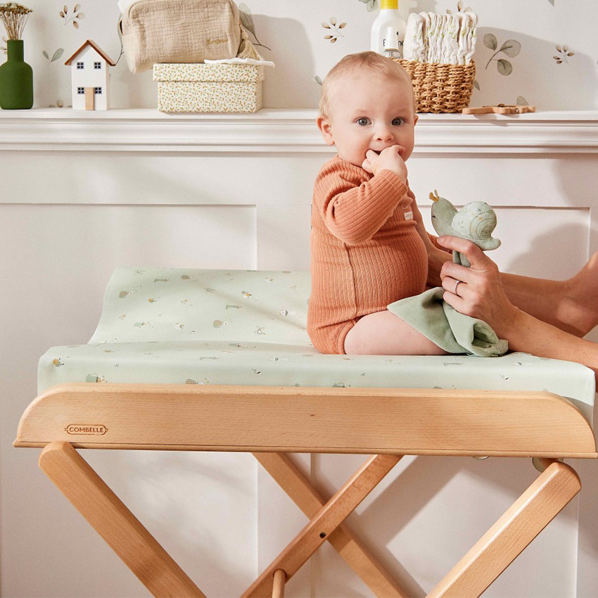 Table à Langer Jade pliante - vernis couleur naturelle - Naturel (Combelle) - Image 1