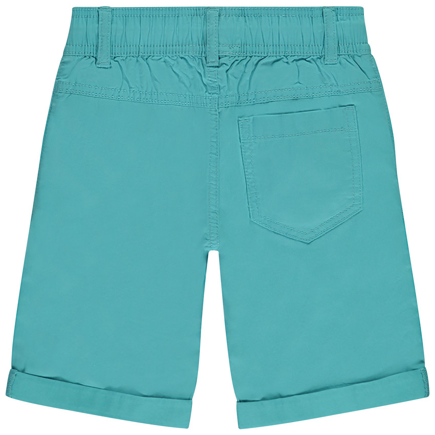 Bermuda uni en popeline pour garçon 