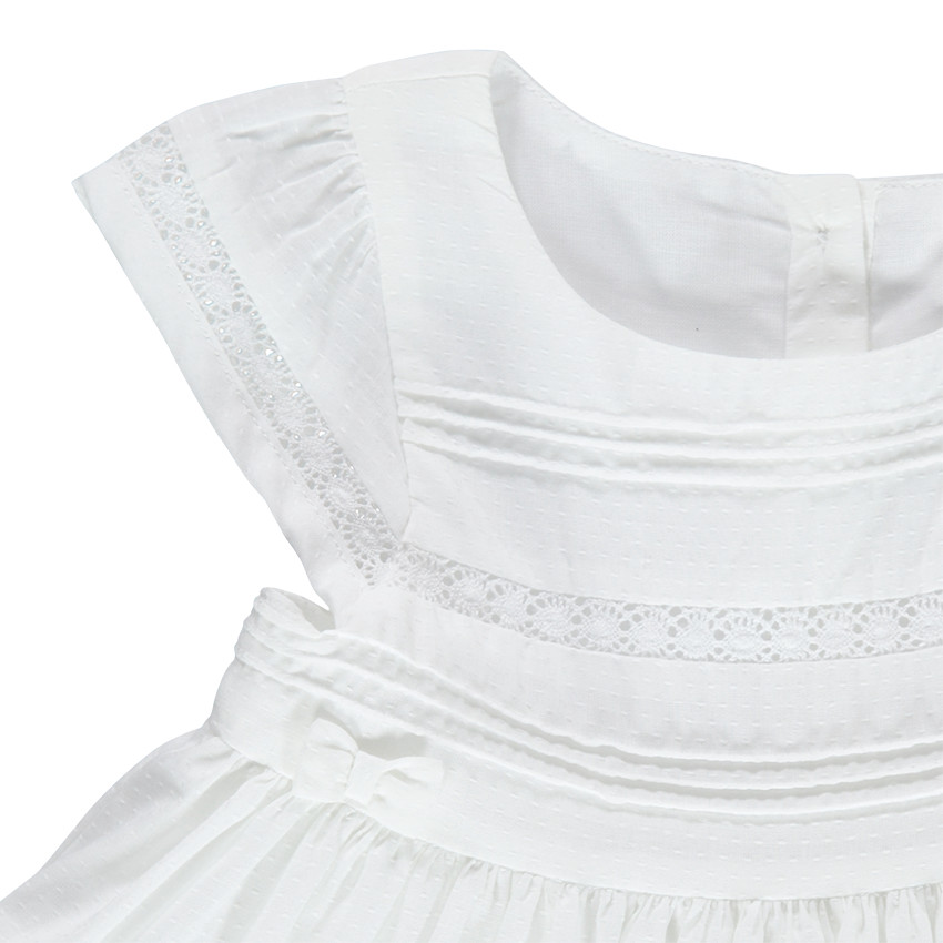 Ensemble de cérémonie robe et culotte en tissu façonné 