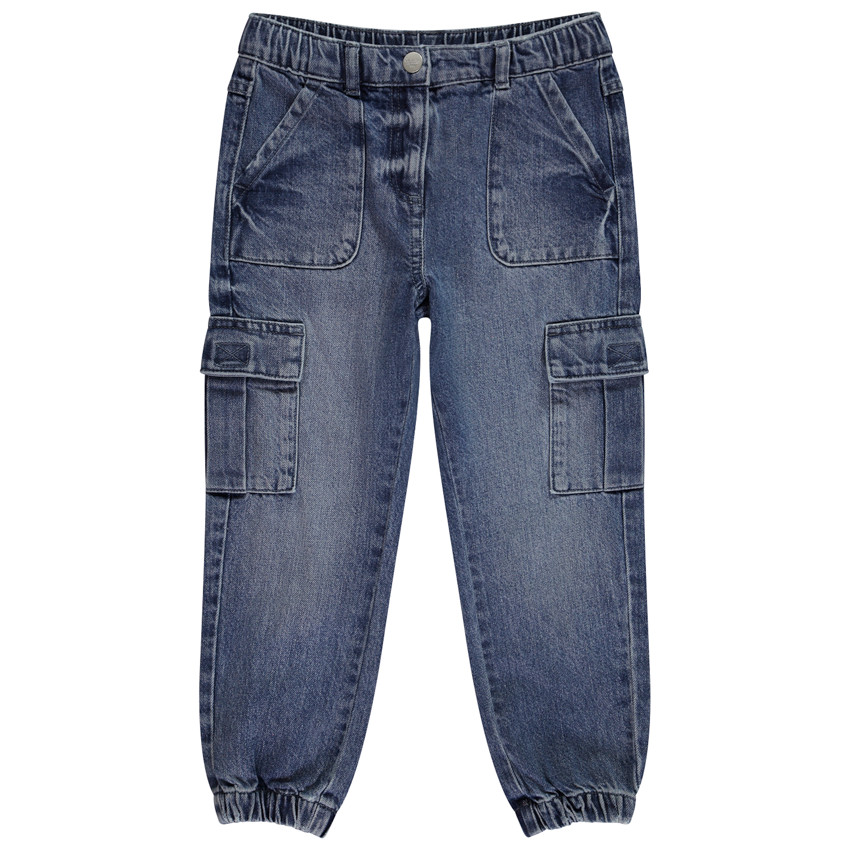 Jean cargo à poches pour fille 