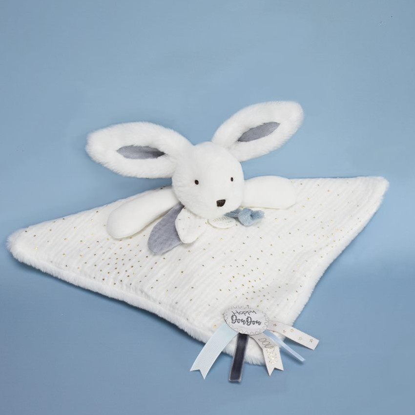 Doudou pompon blanc Happy Glossy - Blanc (Doudou Et Compagnie) - Image 4