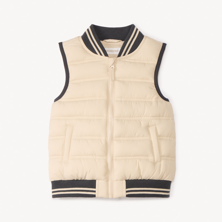 Doudoune sans manches uni pour bébé garçon