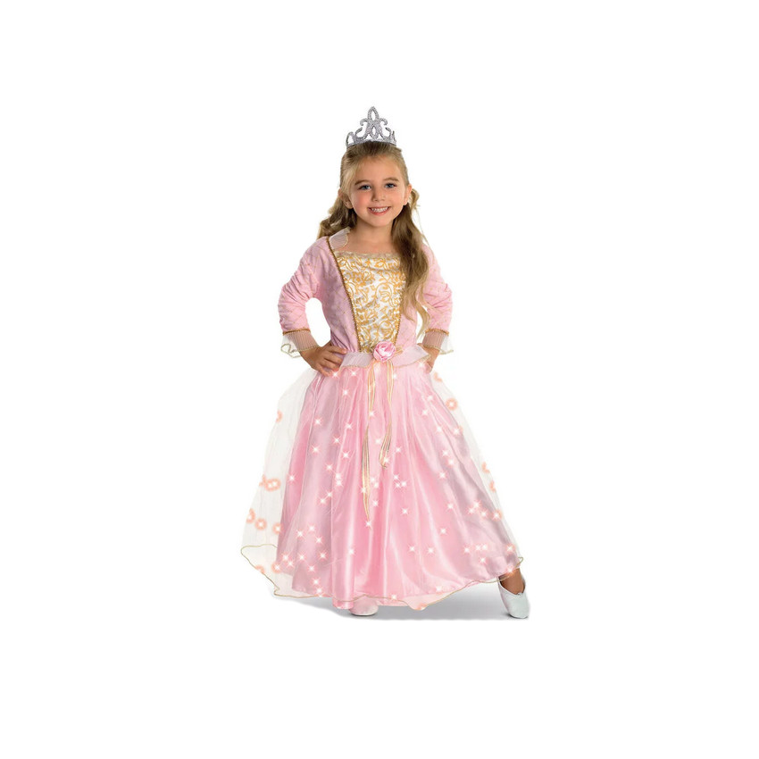 Déguisement robe de princesse lumineuse taille L 7-8A - Rose 