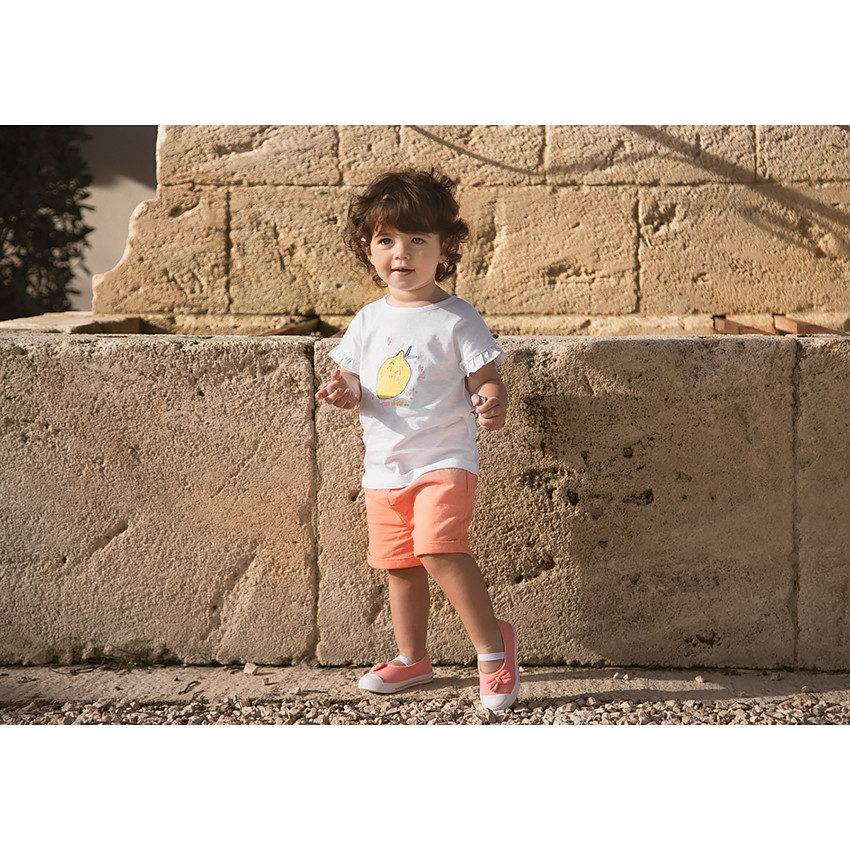 Short avec liens pour bébé fille 