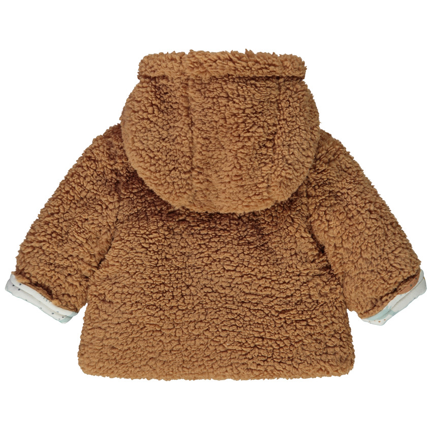 Gilet à capuche en sherpa pour bébé garçon 