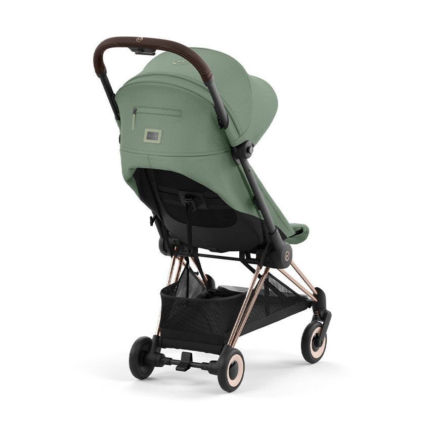 Poussette marron et verte store
