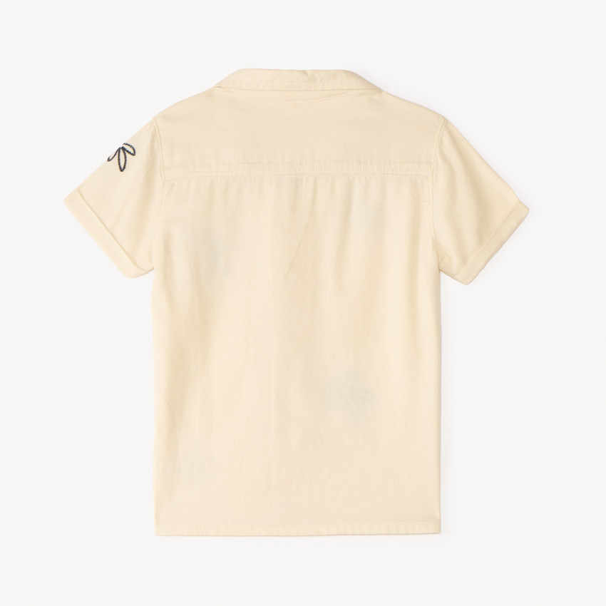 Chemise manches courtes broderie fantaisie pour bébé garçon 