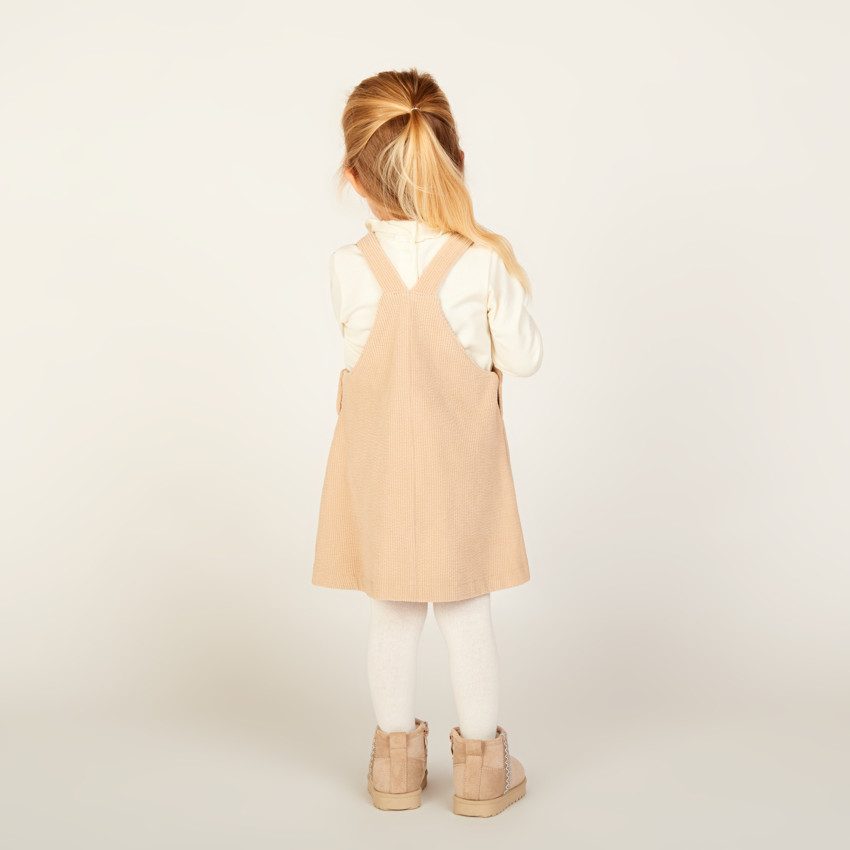 Ensemble 2 pièces avec robe salopette pour bébé fille 