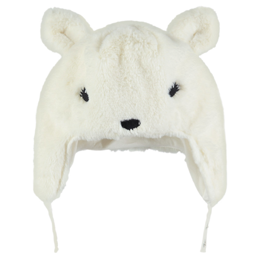 Chapka en sherpa doublée jersey avec oreilles en relief 