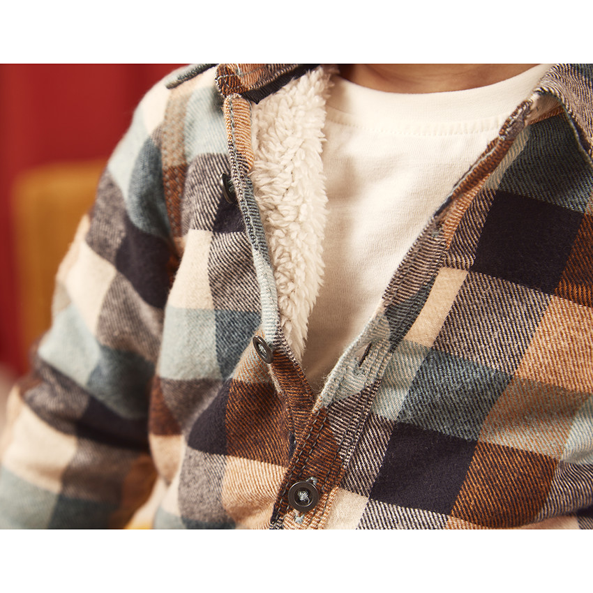 Surchemise en flanelle à carreaux pour bébé garçon 