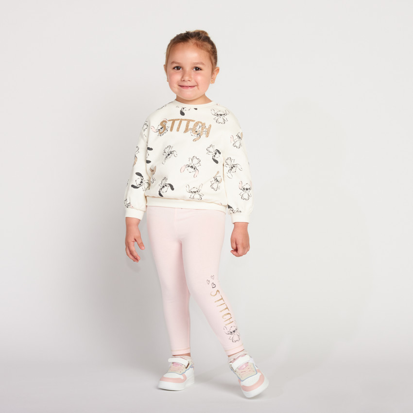 Caleçon long uni Stitch Disney pour bébé fille  