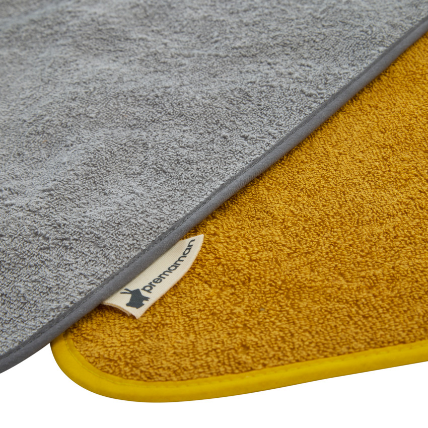 Lot de 3 bavoirs éponge à encolure élastiquée jaune 