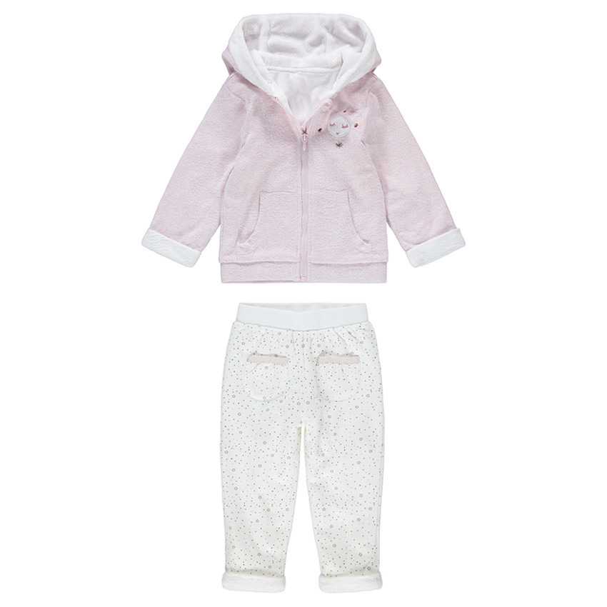 Jogging bi-matière doublé sherpa avec pantalon imprimé all-over 