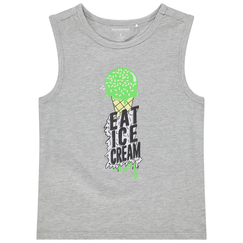 Débardeur en coton bio à print fantaisie Main Débardeur en coton bio à print fantaisie