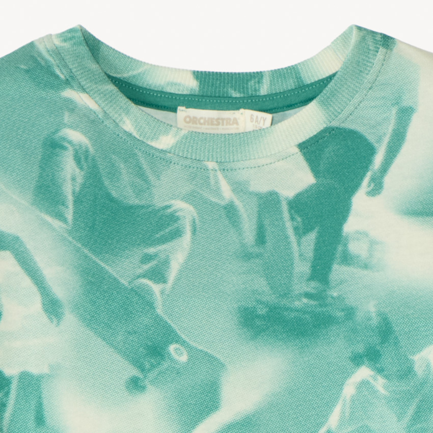 T-shirt manches courtes photoprint skateboard pour garçon 