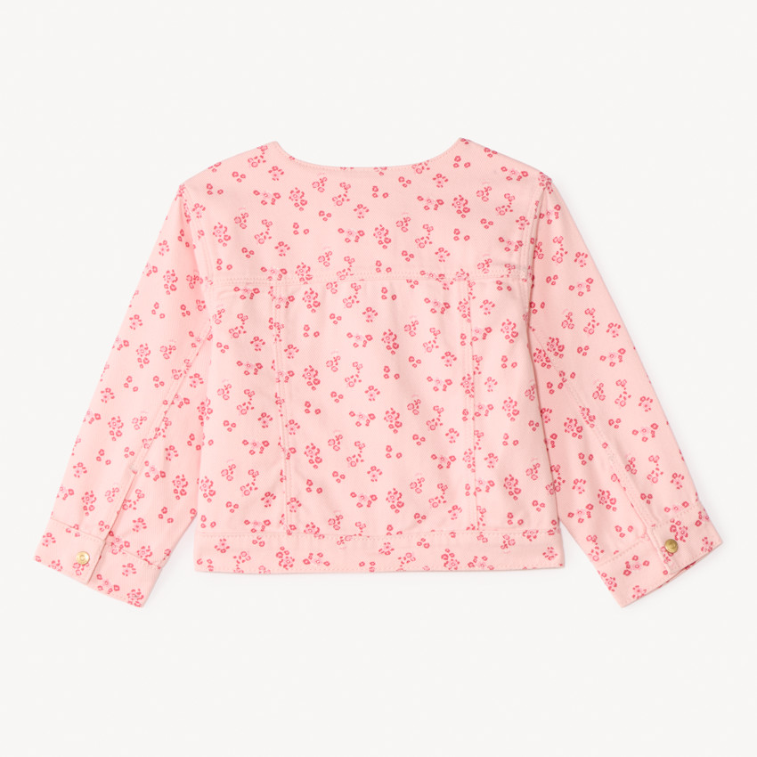 Veste en jean imprimée fleurs pour bébé fille 