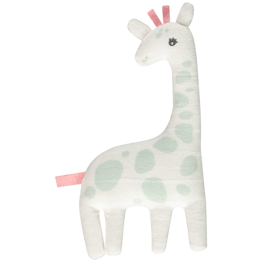 Doudou girafe en velours pour bébé fille 