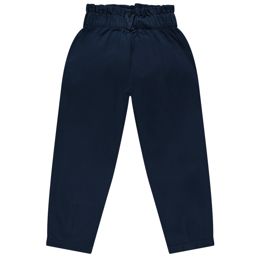 Pantalon en toile taille haute pour fille 