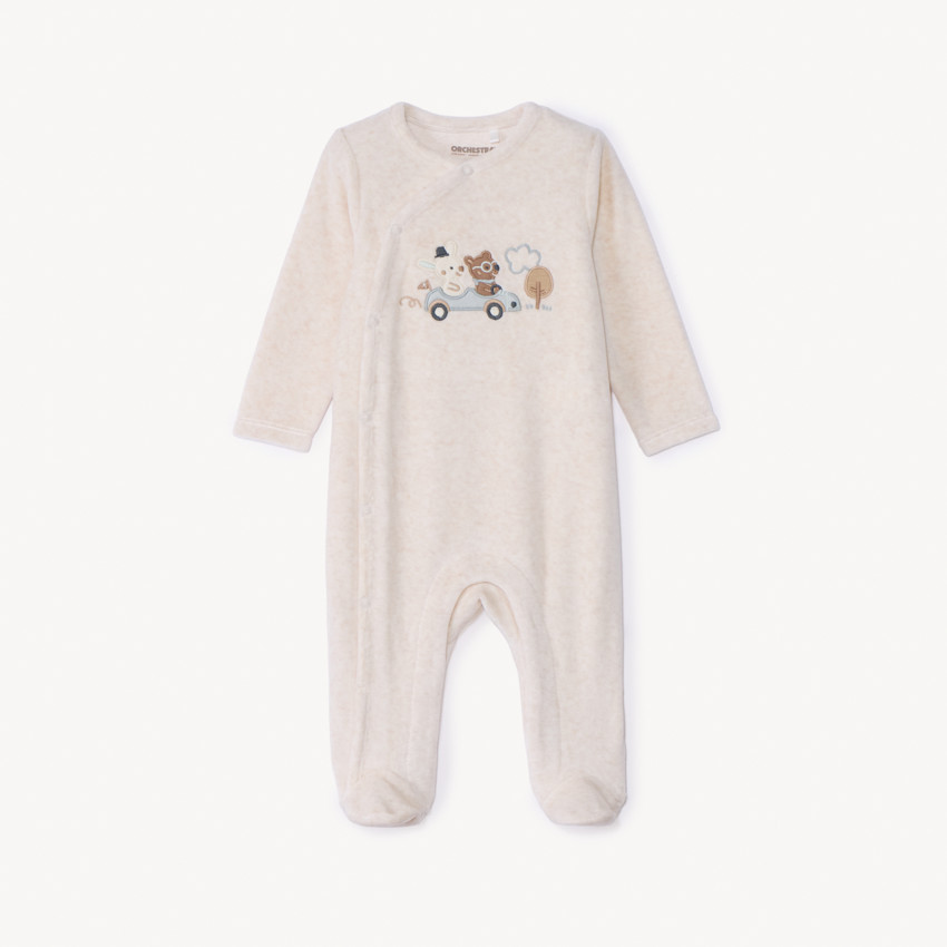 Dors-bien en velours patch auto pour bébé garçon 