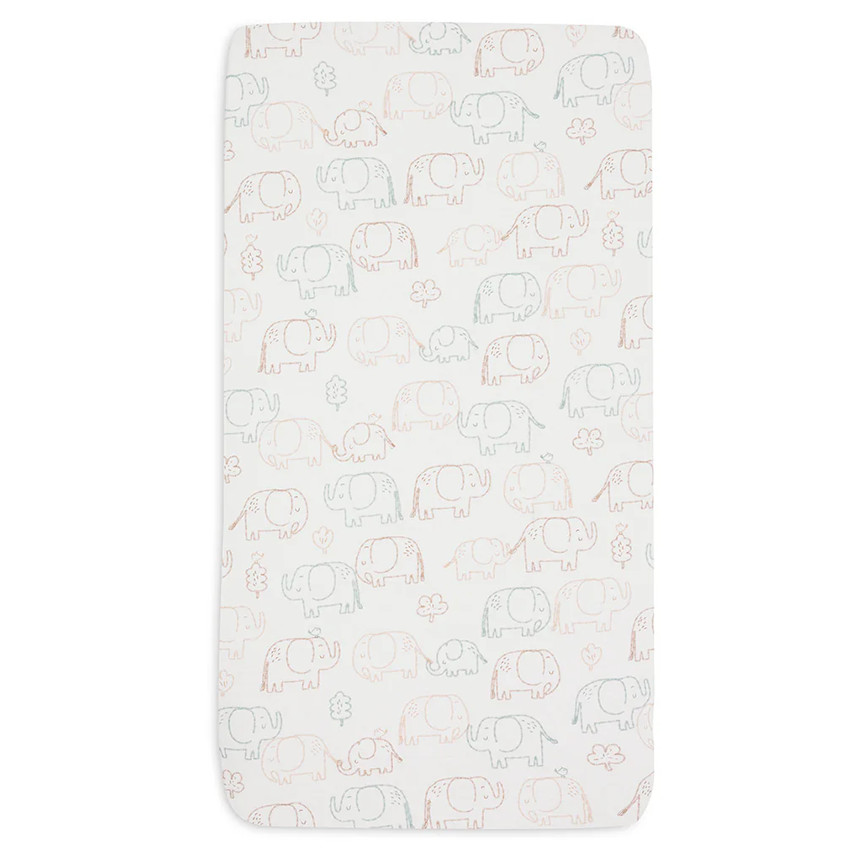 Drap-housse jersey - 60x120 cm - Elephant Tales 