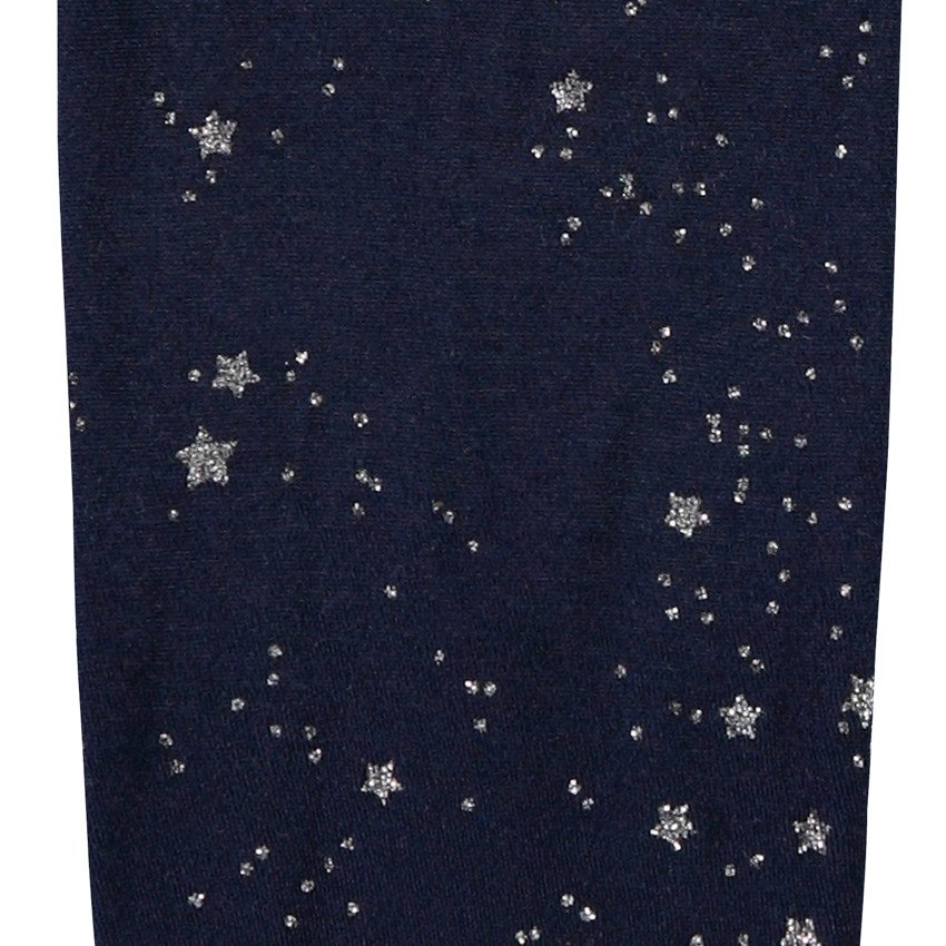 Collant fin fantaisie étoile silver pour fille 