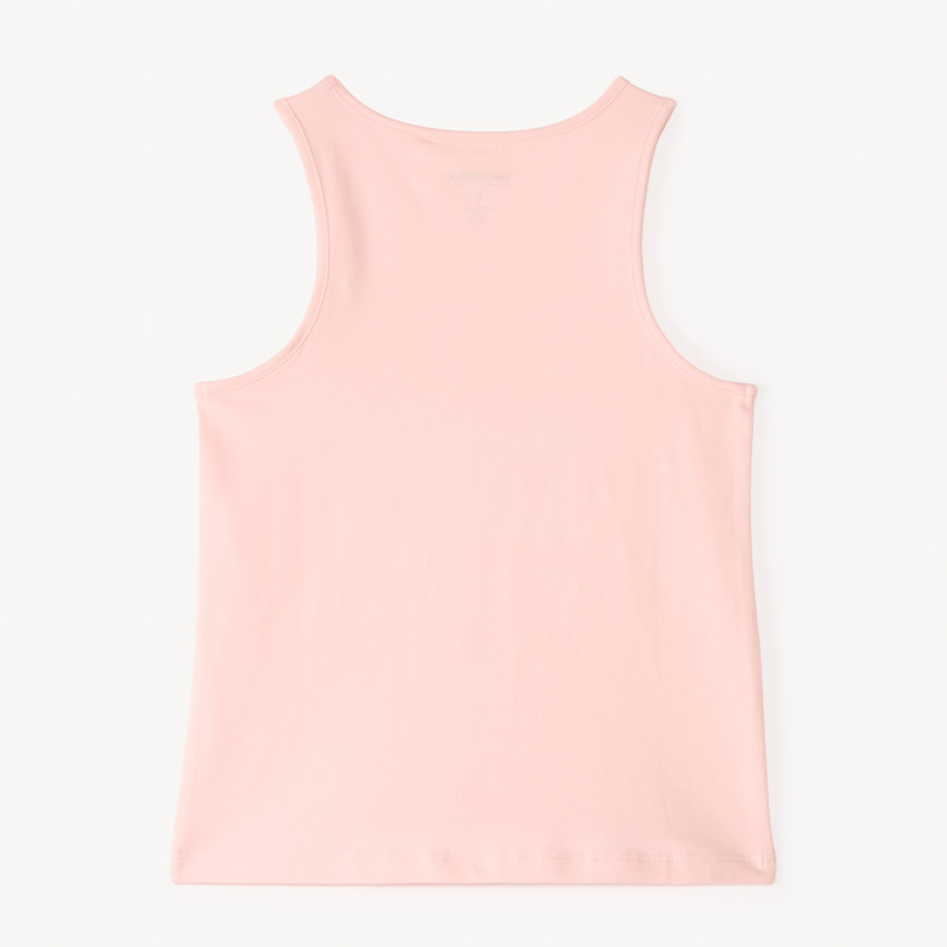 Débardeur uni print et sequins fleurs pour fille 