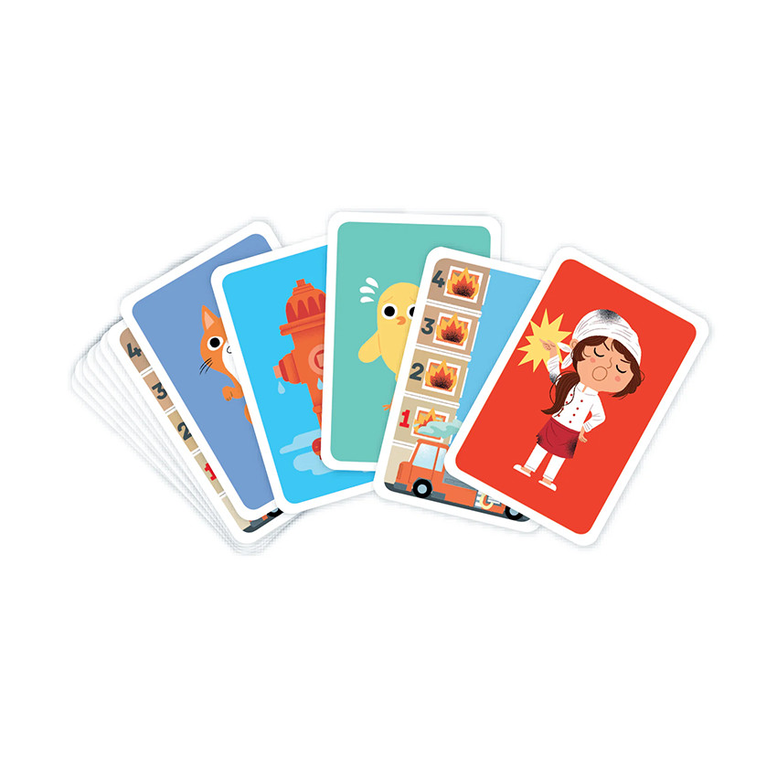 Jeu de cartes Au feu les pompiers 