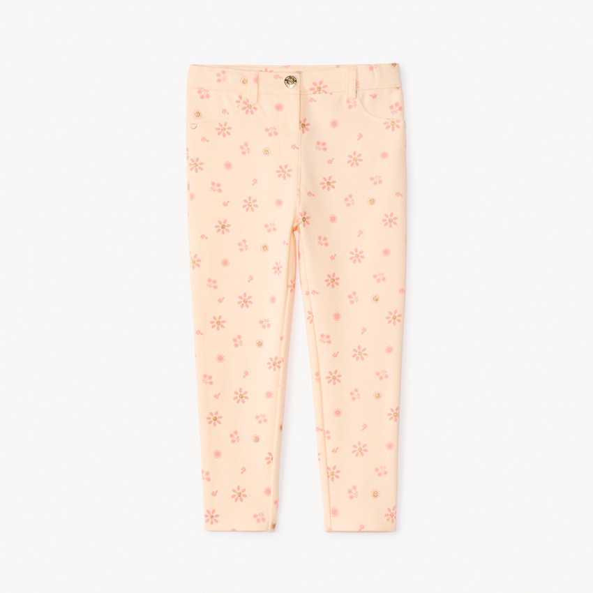 Pantalon imprimé fleurs pailletées pour bébé fille