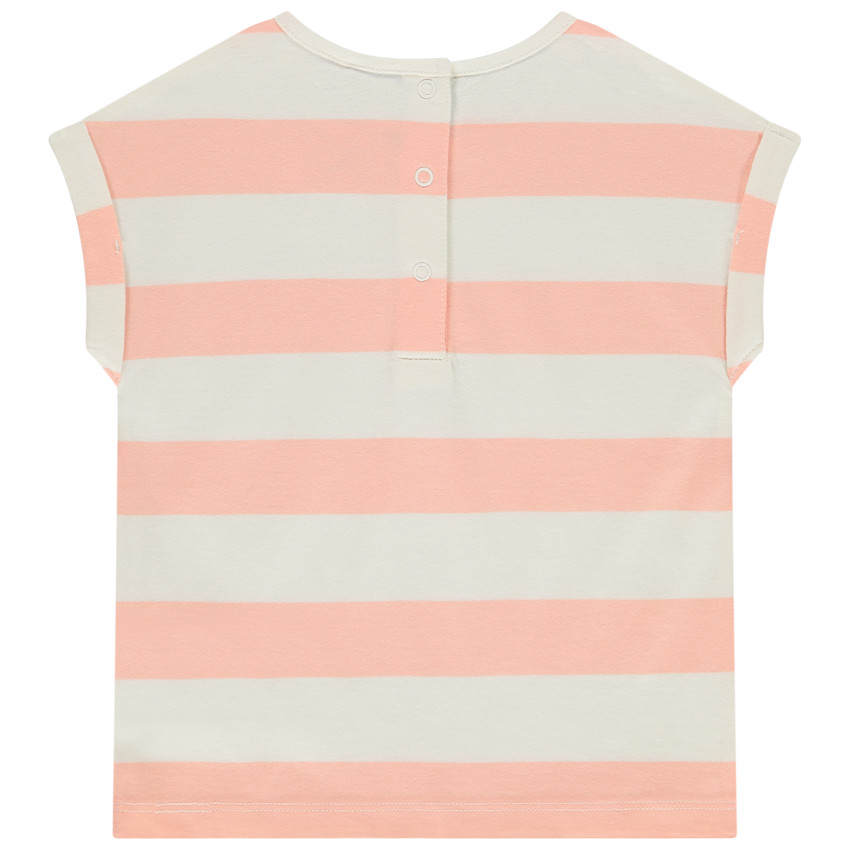 T-shirt manches courtes rayé print Minnie Disney pour bébé fille 