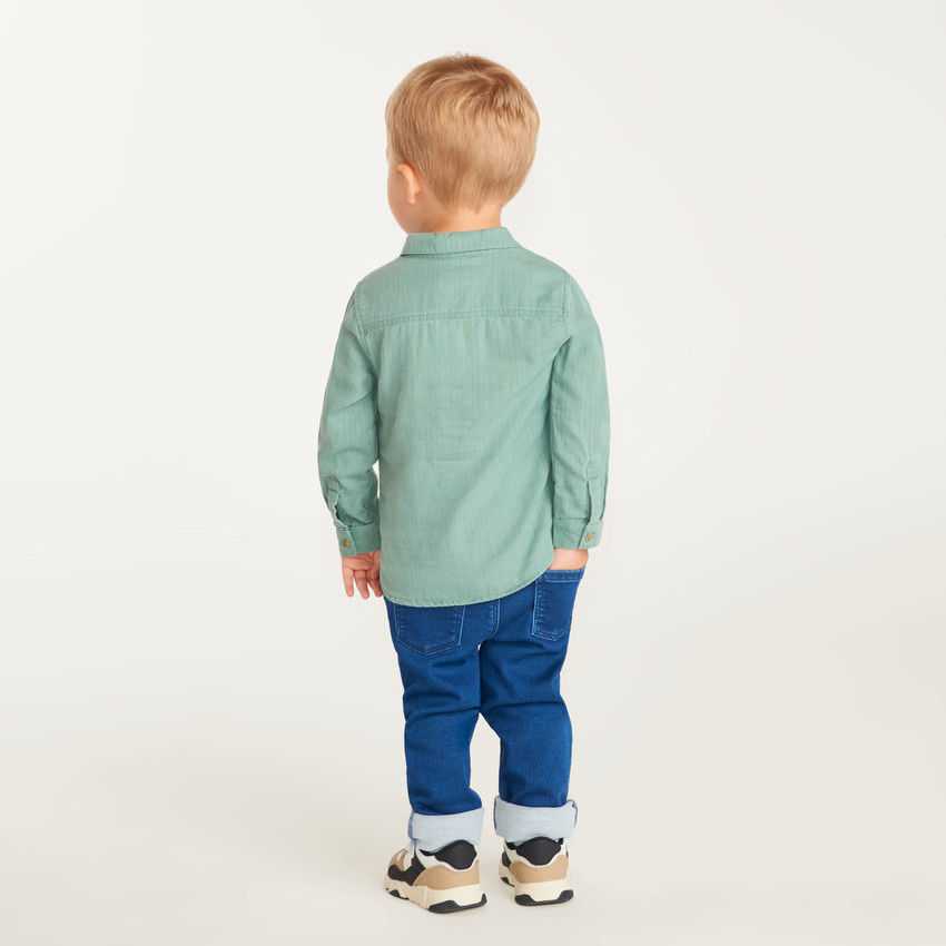 Chemise à manches longues bébé garçon en gaze de coton 