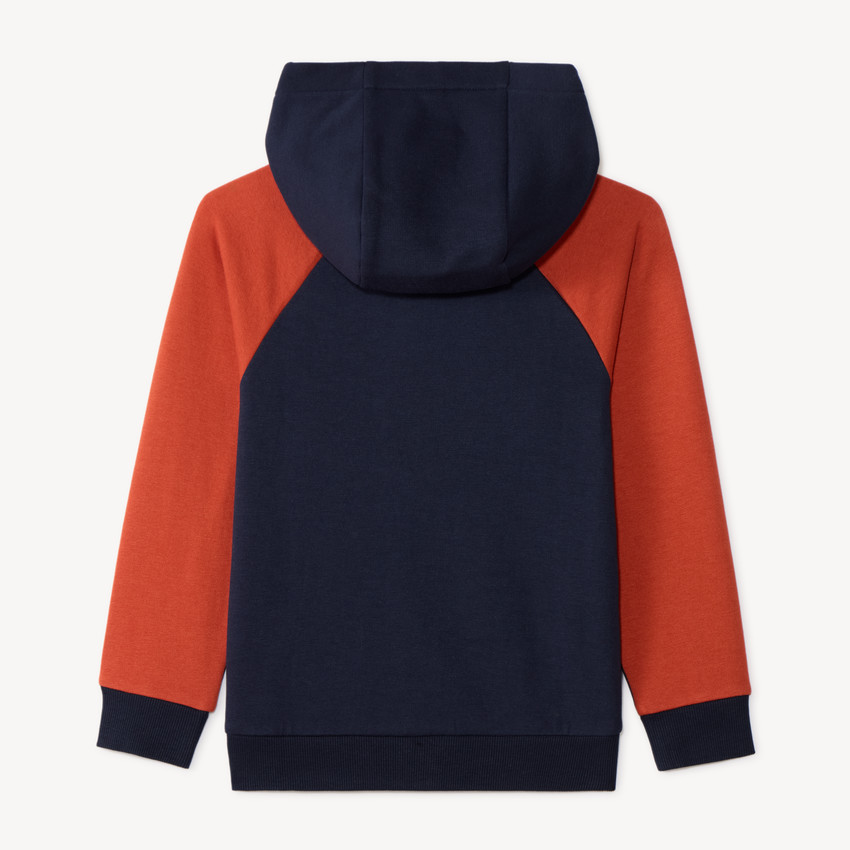 Gilet à capuche à zip et contrasté garçon 